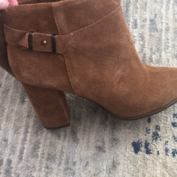 Suede Camel Ankle Boots - Picture 4 of 5